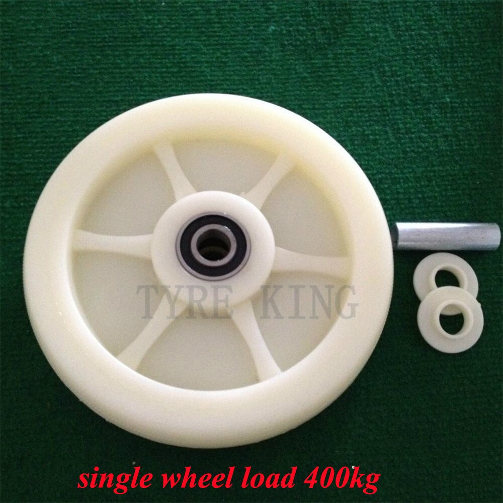 Good 8 Inch Solid Wheel 8" Nylon Single Wheel 200mm Flat Car Wheel Trolley Wheel