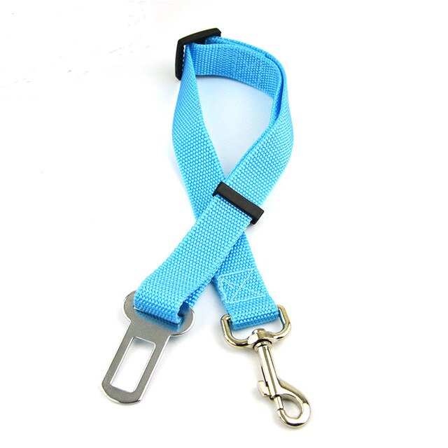 Kæledyrs sikkerhedssele nylon, der kan trækkes tilbage, sikkerhedssnor kæledyrsbånd hundekattsæde blybåndsele: Blå