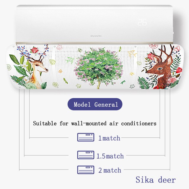 Airconditioning Cover Wind Deflector Voorruit Verstelbare Airconditioner Gereedschap Air Baffle Schild Thuis Woonkamer Accessoires: Sika deer