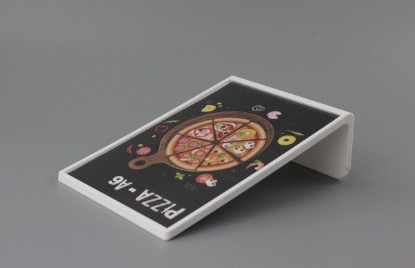 A6 Exhibition Photo Frame Price tag Name Card Display Stand Desk Sign Frame L Table top Advertising Poster Holder Display Rack