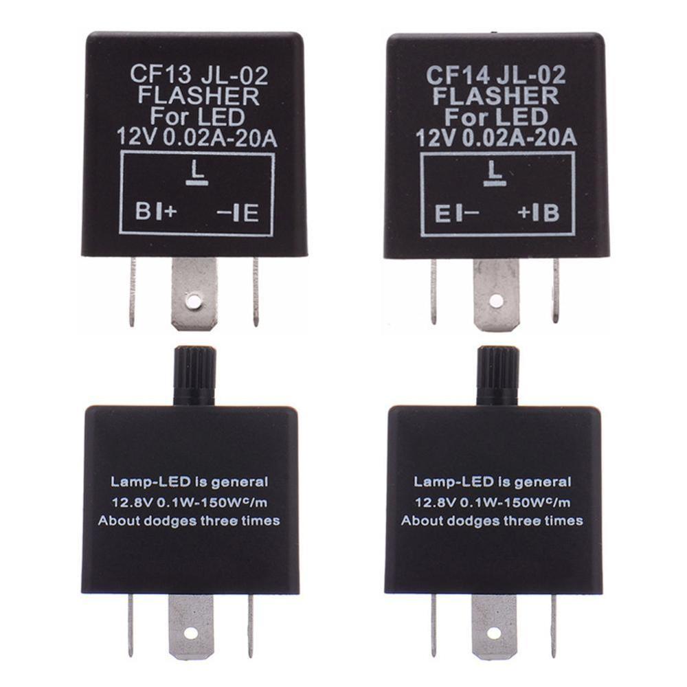 3pins Car Motorcycle LED Flasher Relay 12V Universal Freauency LED Turn Signal Electronic Light Flasher Relay Blinker Adjus K2H6