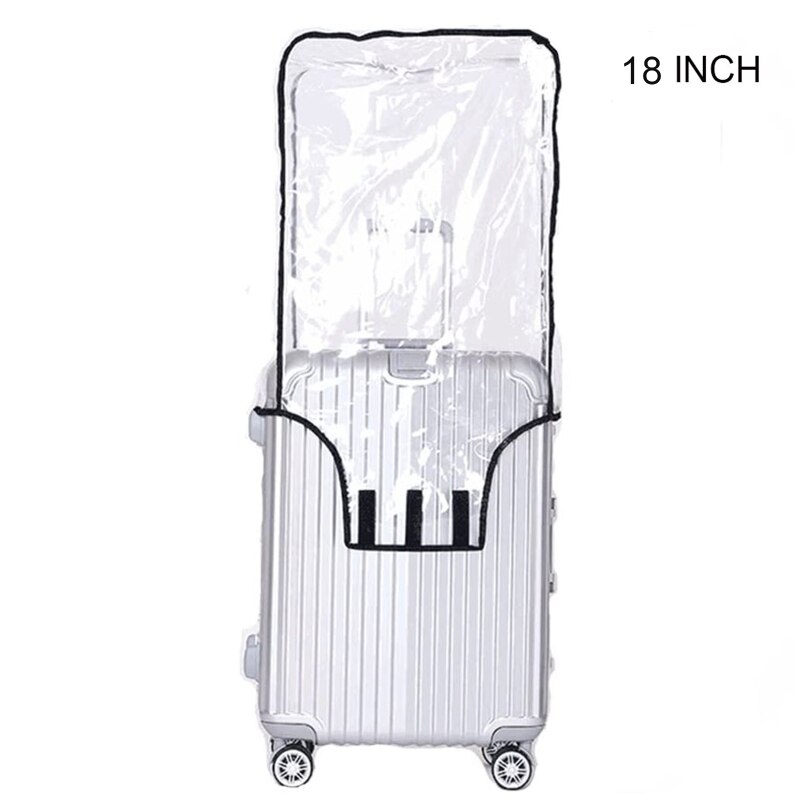 Fuld gennemsigtig bagagebeskyttelsesovertræk tykkere kuffert beskyttelsesafdækning pvc kuffertdæksel rullende bagagedæksel