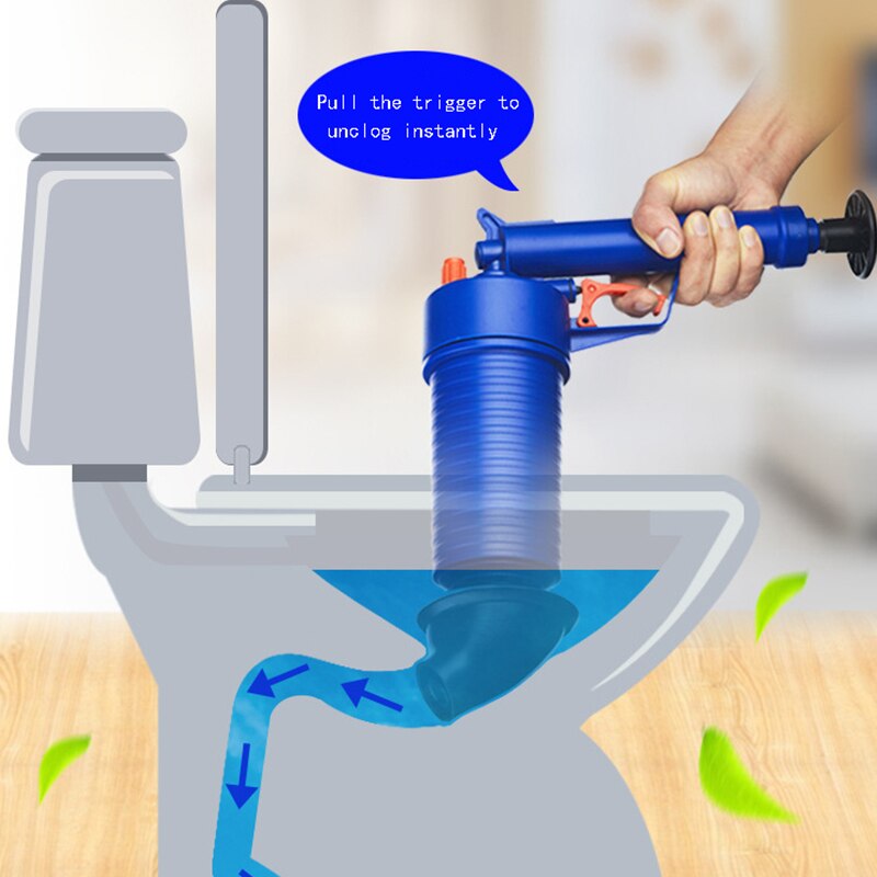 Air Power Drain High Pressure Powerful Dredge Manual Sink Plunger Opener Cleaner Pump for Bath Toilet Sewer Bathroom Accessories