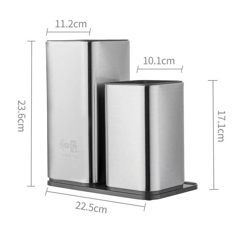 Large Capacity Kitchen Knives Tools Storage Rack Stand Block Stainless Steel Knife Cooking Tool Holder Home Kitchen Accessories