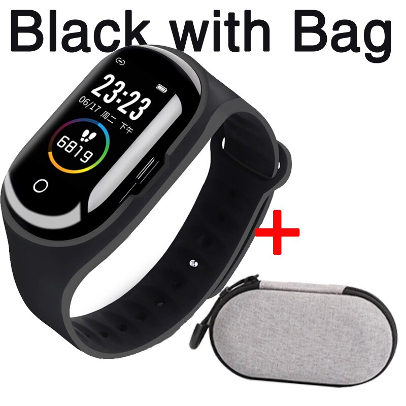 Smart Horloge Met Bluetooth Hoofdtelefoon M1 Draadloze Koptelefoon Oordopjes Wearbuds 2 In 1 Smartwatch Armband Tws Oordopjes Headset: black with bag