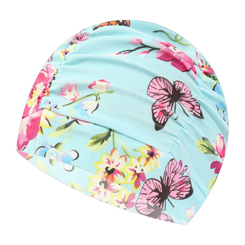 Czepek pływacki kobiety Unisex dziewczyny długie włosy czepek kąpielowy czepek Stretch Drape bezpłatny rozmiar basen kąpielowy Sport elastyczny Nylon Turban: J