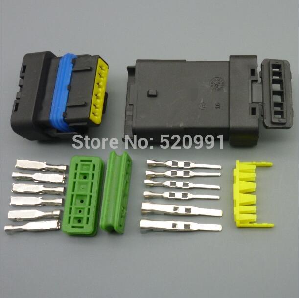 shhworldsea 6 pin male female automotive throttle valve plug wiring harness waterproof connector 211PC069S0049 211 PC069S0049: 1set male female