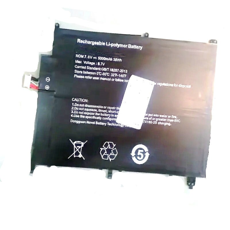 Batterie 5000mAh, 30154200P, 7.6V, pour ordinateur portable, Irbis NB133 et NB131