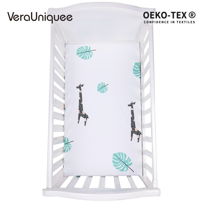 Verauniquee baby lakan 100%  polyester spädbarn baby elastiskt inpassad lakan mjukt andas pojkar lakan för barn sängkläder: Babylakan 3