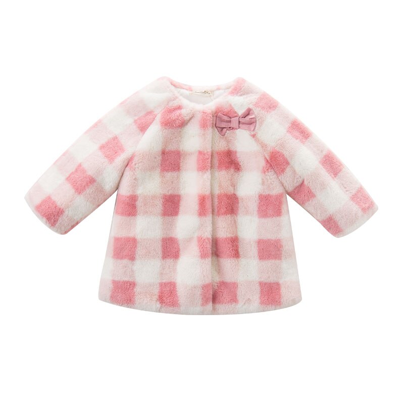 DB5956 dave bella winter baby baby meisjes mode jas kinderen mooie plaid jas kids bovenkleding: 4T