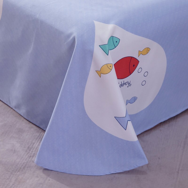 3Pcs Baby Bedding Set 100% Cotton Crib Bed Linen Kit Cartoon Animal Includes Pillowcase Bed Sheet Duvet Cover Without Filler