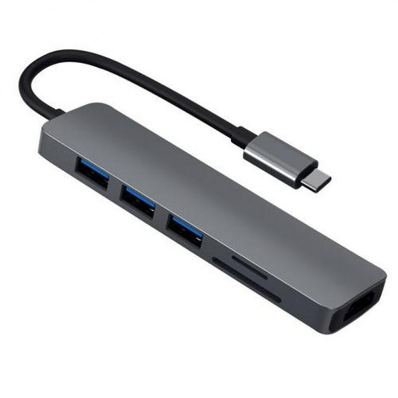 USB Typ C Hub USB C Zu HDMI-kompatibel RJ45 SD Leser PD 100W Ladegerät USB 3,0 Hub für MacBook Profi Dock Bahnhof Splitter: HC-13