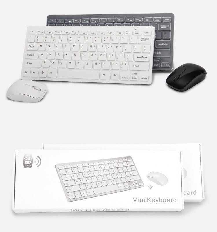 Wireless Keyboard 2.4Ghz Mini Mutimedia Toetsenbord Muis Combinatie Set Voor Notebook Pc Desktop Laptops Teclados Tablet