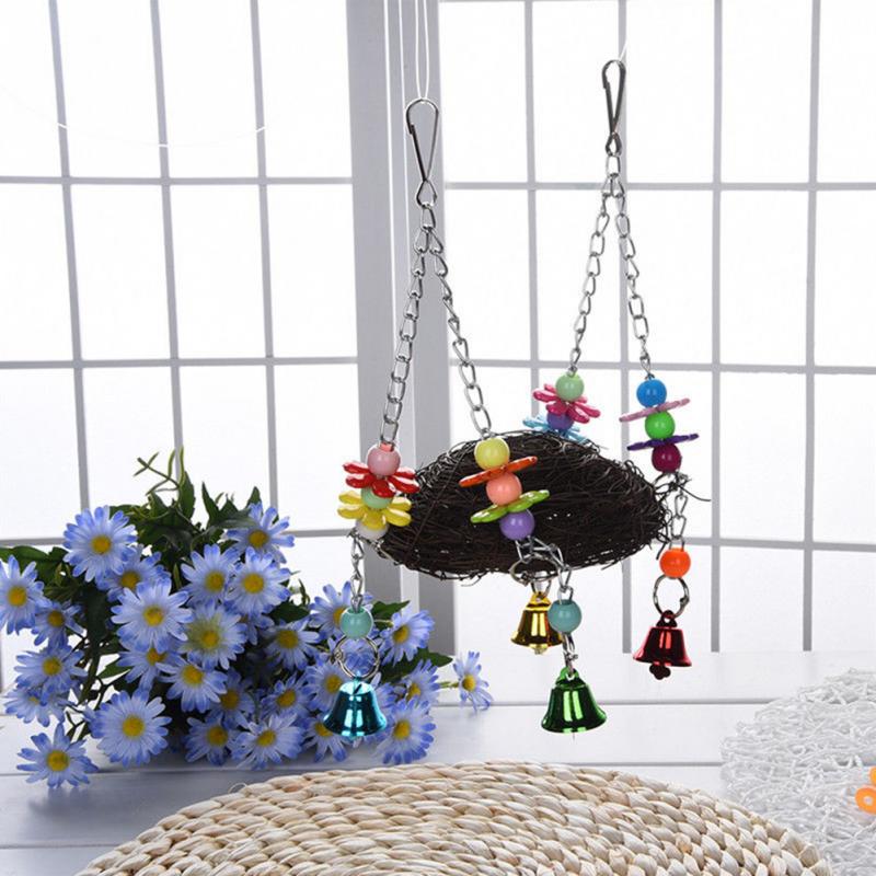 zwierzę domowe ptasie gniazdo hamak huśtawka wiszące gryzaki papuga papuga długoogonowa papużka falista Cockatiel #20