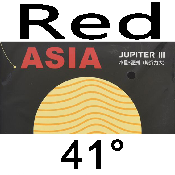 YINHE JUPITER 3 JUPITER III Asia (Sticky, Attack Loop, Forehand) Galaxy Table Tennis Rubber Ping Pong Sponge: red H41