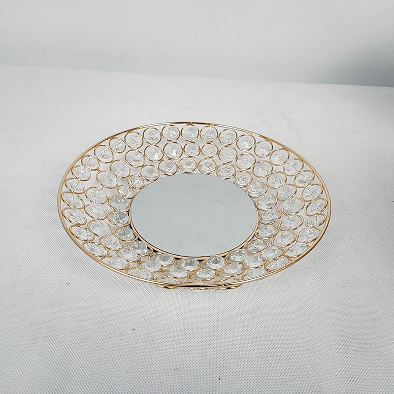 Krystal guld kage stand dessert holder bryllup fest fødselsdag te kage stand: 1 stk guld