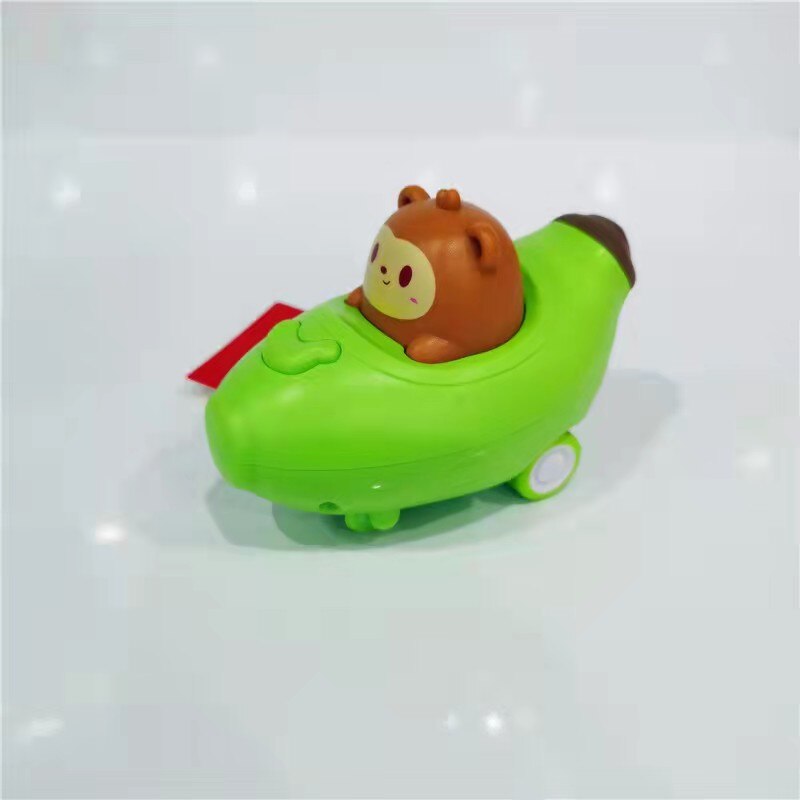 Cute Pet Animal Mini Car Toys For Baby Press Carrot Banana Cars With Music Pull Back Vehicles Press Cars For 1-6 Years Old