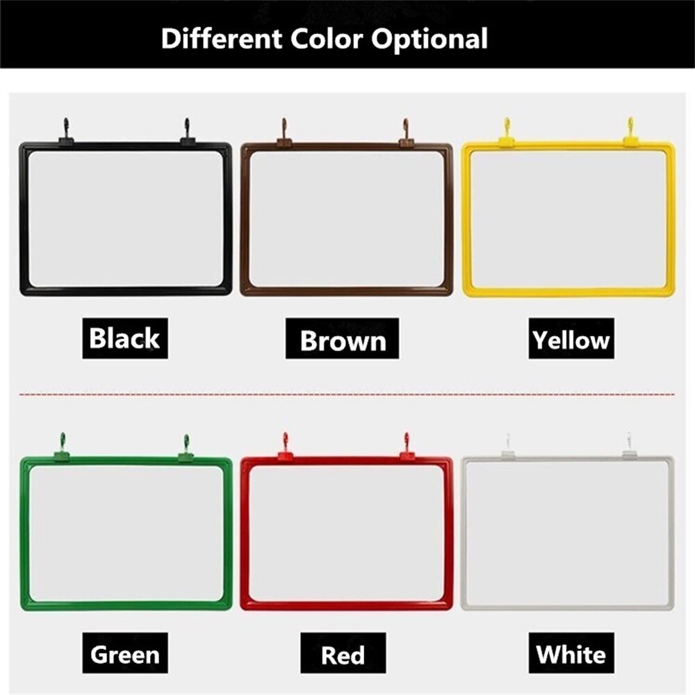A6 Double-sided Poster Sign Paper Frame Rack Supermarket Advertising Plastic Product Price Listing Display Hanger Frame