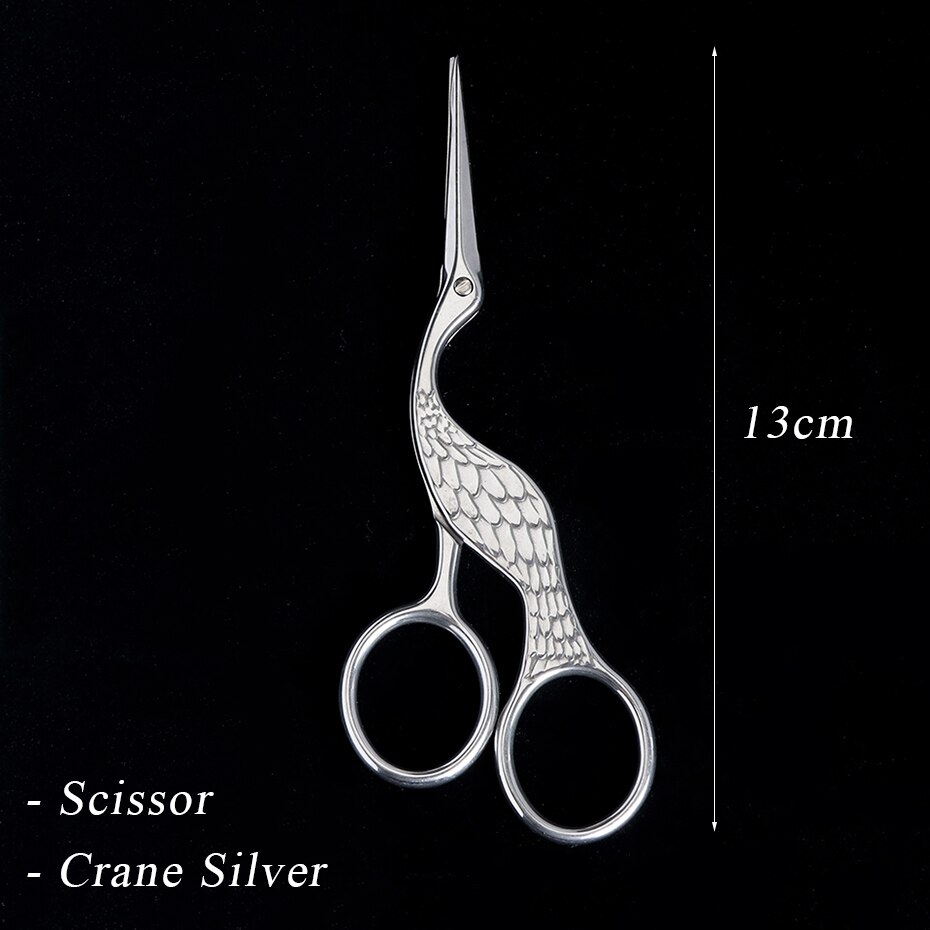 1pcs Chameleon Nail Scissors Stainless Steel Curved Crane Cuticle Cutter Eyebrow Hair Scissor Trimmer Nippers Makeup Tool BE1519: S03
