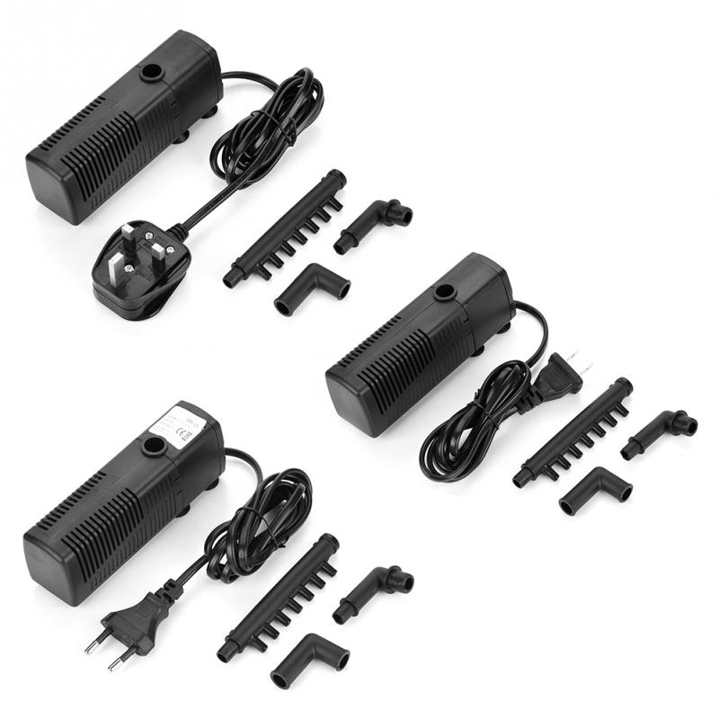 3 in 1 stille interne aquariumfilter dompelpomp filteroverloop met regensproeier voor het verhogen van de zuurstofpomp