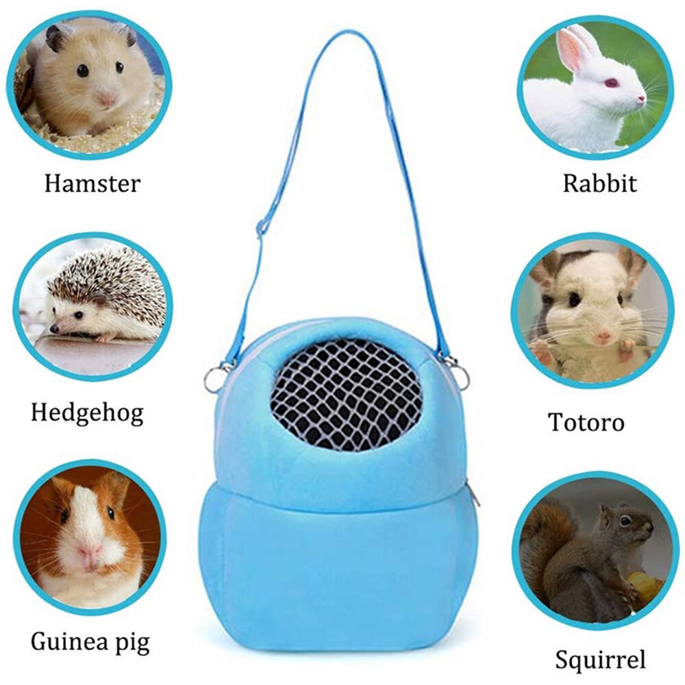 Pet Carrier Konijn Kooi Hamster Chinchilla Reizen Warme Zakken Cavia Carry Bag Ademend Draagtas Voor Huisdieren