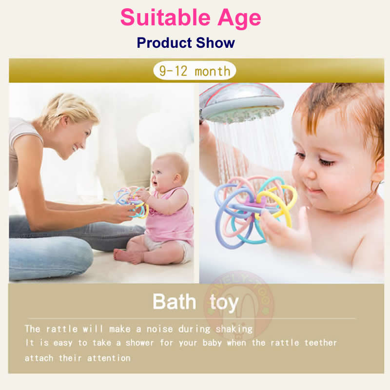 Baby Rattles Baby Toys 0-12 months Plastic Teethers Babies Bitter Gum Hand Bell Ball Mordant Educational Toy For Children