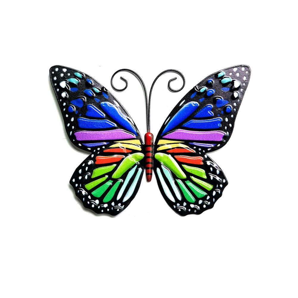 3D Metal Butterfly Decor Inspirational Wall Sculpture Hanging Indoor Outdoor For Home Garden Bedroom House Stereo Butterflies