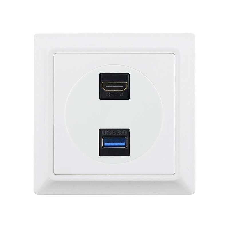 Atlectric dual hdmi hd tv usb dataliitin hdmi & usb data portti television seinäpistorasia pc retro paneeli pistorasia 86 tyyppi: Hdmi usb -liitäntä
