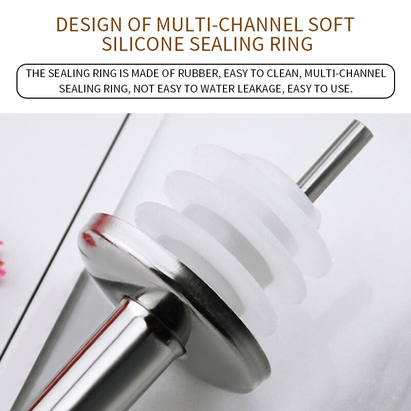 Wine Pourer Whisky Liquor Stainless Steel Oil Wine Bottle Pourer Cap Spout Stopper Mouth Dispenser Bartender Kitchen Bar Tools