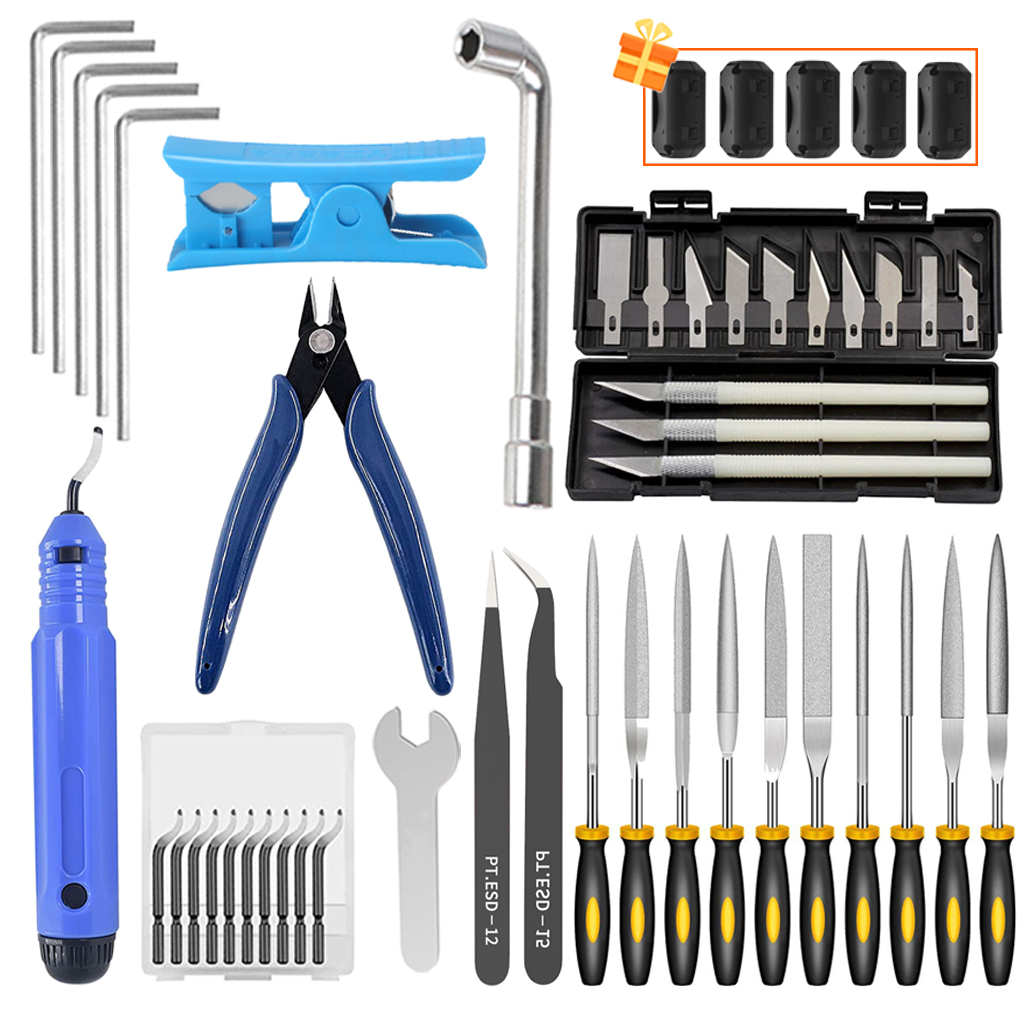 Creality 3D Printer Tool Kit Assembly/Removal/Finishing/Filament Cutting Set 3D Printer Accessories for Cleaning,Finishing&Cutt: black