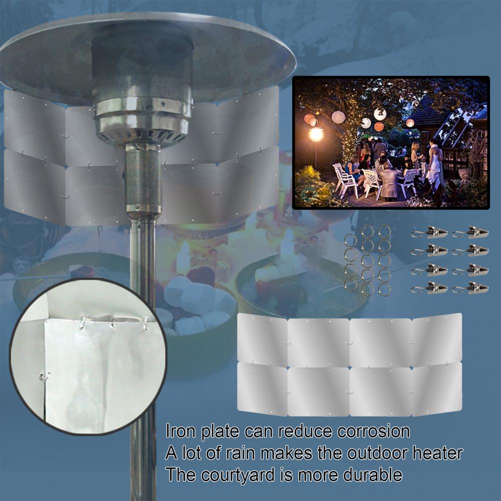 1 Set Heat Focusing Reflector Heater Reflector Heat Resistant Aluminum Directional Heat Reflector Protective Shield for Winter