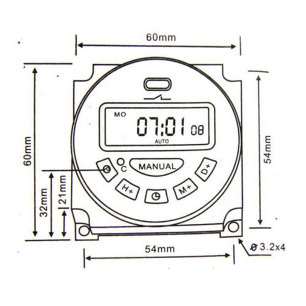 12V/24V/110V/220V Timer Switch Mini Accurate Relay Minutes Counter Kitchen Programmable LCD Digital Control Power Portable Home
