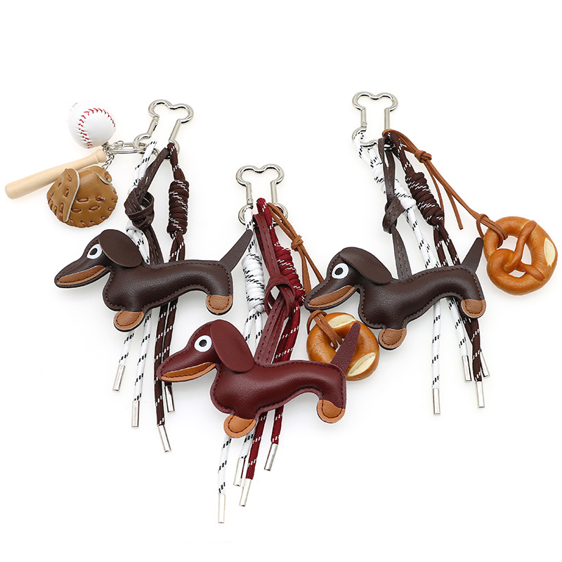 Braided Rope Bag Pendant High-grade Keychain Pendant Ruth's Same Style Dachshund Pendant Suitable For Phone Bag Accessories