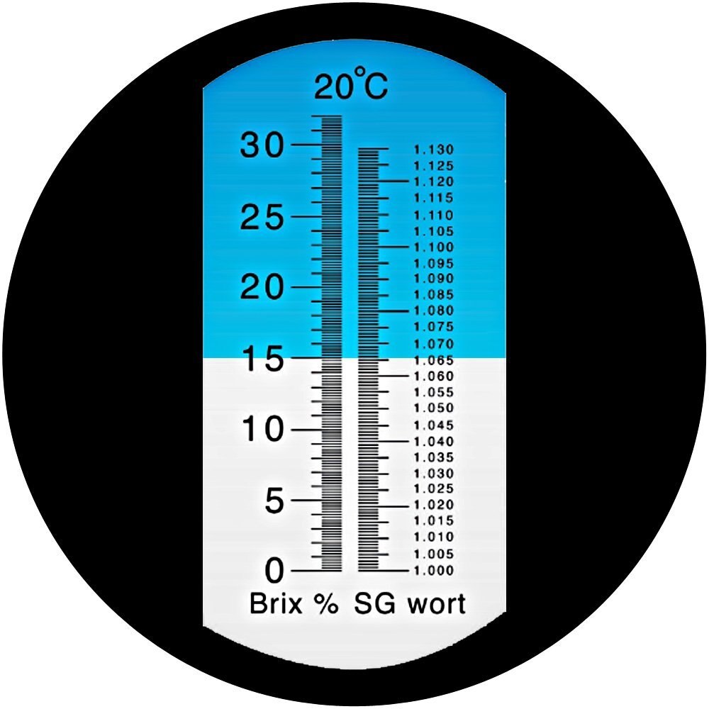Anpro brix refraktometer for refraktometer for ølurt, dobbel skala - spesifikk tyngdekraft 1.000-1.300 og brix 0-32% 40% off