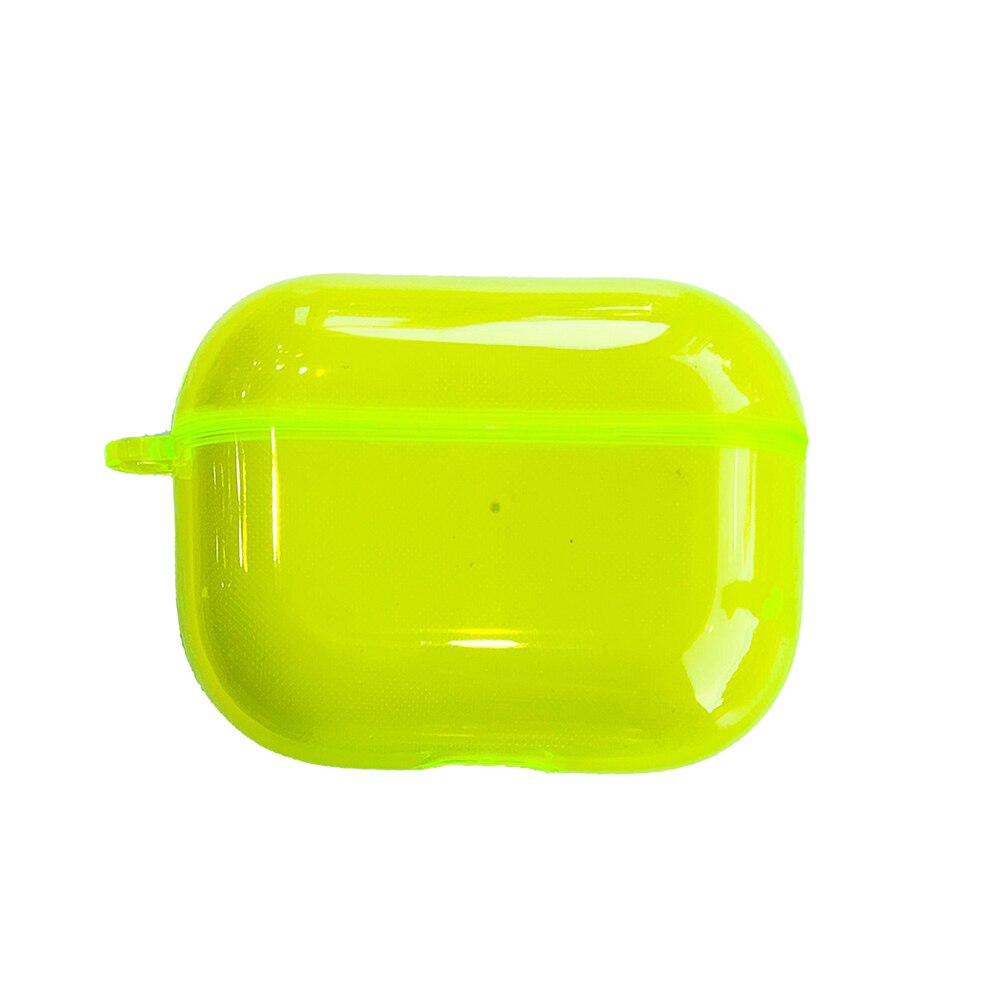 Transparent Fluorescence Color Earphone Cover For Apple AirPods Pro 3 Air Pods 2 Soft Silicone Fancy Case Clear TPU Accessories: e For Airpods Pro