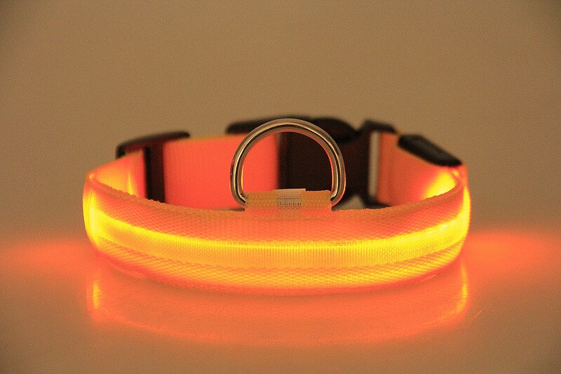 Hals Band Voor Halsband Led Shining In Het Donker Verstelbare Kleurrijke Oplaadbare Met Usb Antilost Voorkomen Decoratie Huisdier Kraag: CHA-YE / L