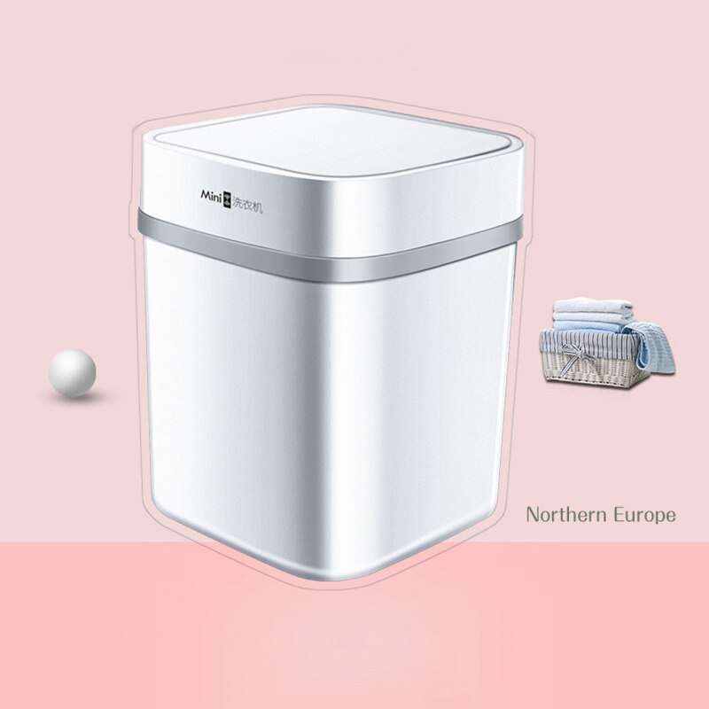 10L Mute Mini Portable Desktop Laundry Washer Ultrasonic Clothes Washing Machine for Home and Water Flushing