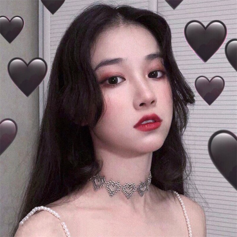 Kpop Vintage Harajuku Goth catene a cuore in metallo girocollo collane Grunge per donna Egirl Cosplay accessori estetici gioielli