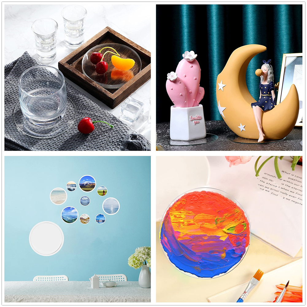 4 zoll klar Kreis Acryl Scheiben Plexiglas Blatt Für Runde Kuchen Festplatten Halfter Diy Handwerk Weihnachten Ornamente Backen Waren werkzeug