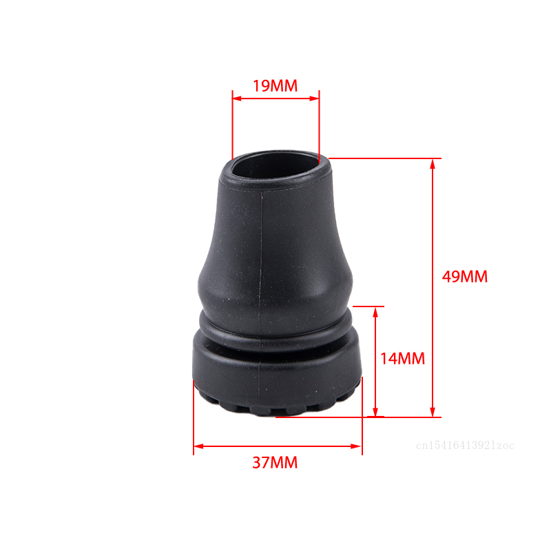 Almohadilla de goma antideslizante para caminar, accesorios para muletas, Protector de fondo, 16mm, 19mm, 22mm