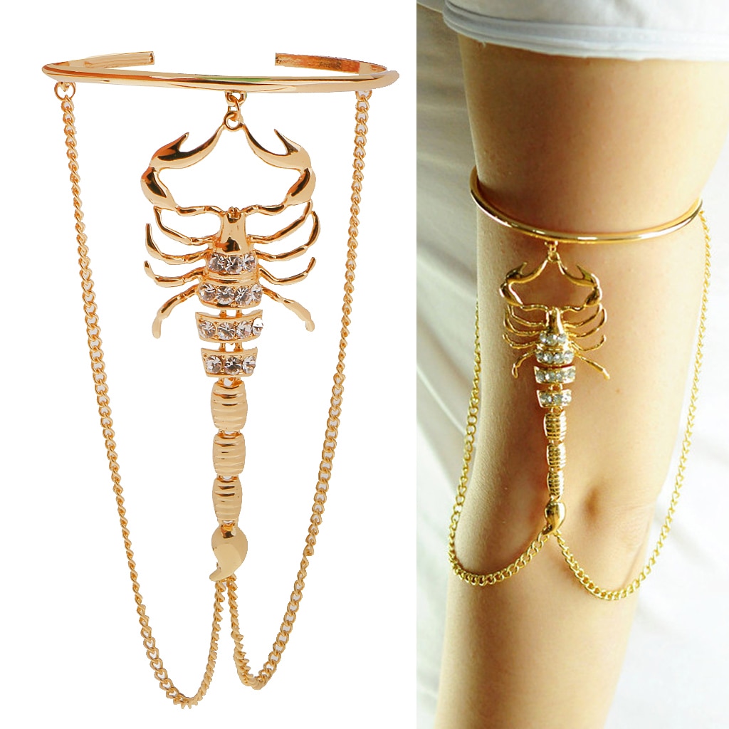 Halloween schorpioen bovenarm armband slavenharnas manchet armband armband goud