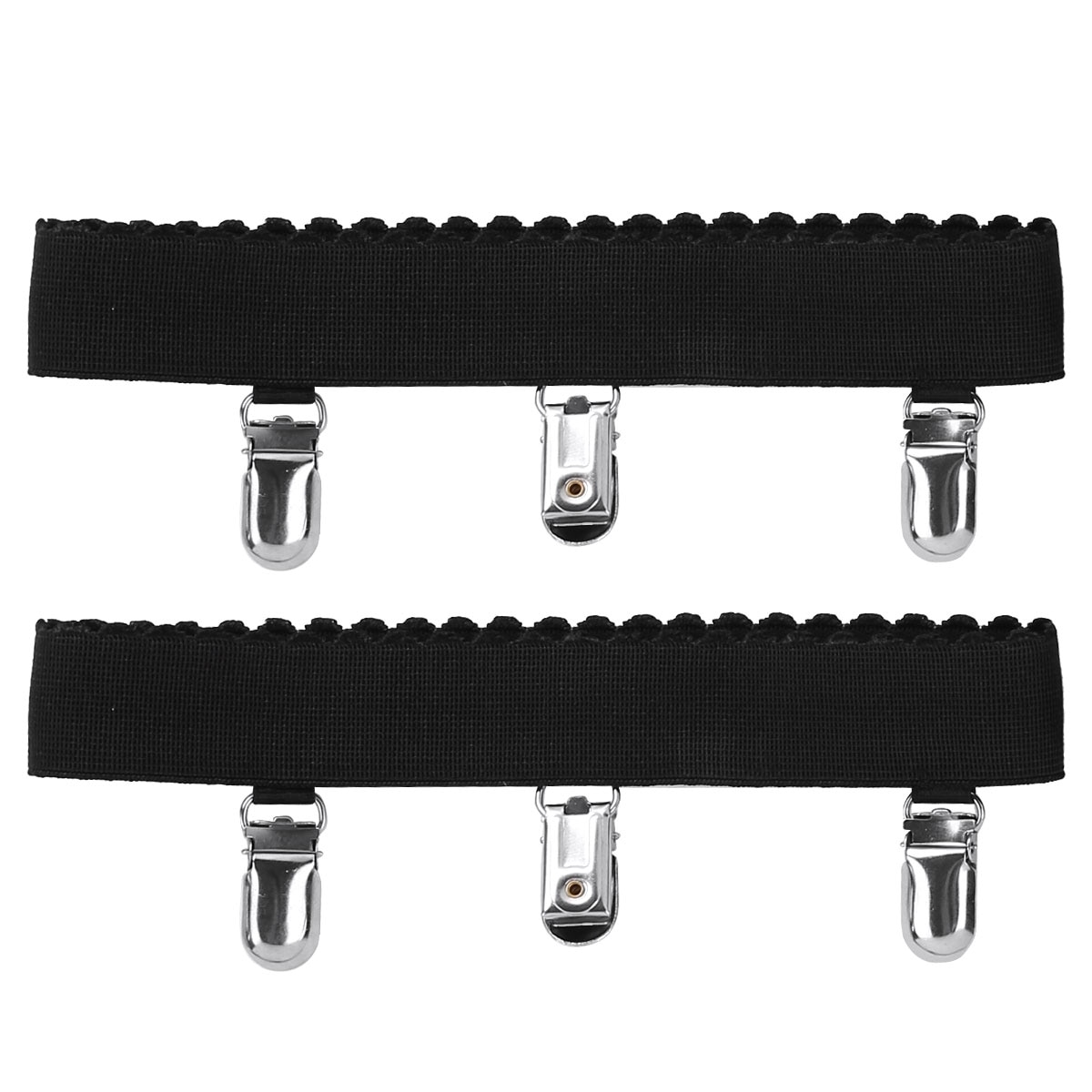 1 paar antislip elastische kousenbanden voor dames, hoge dijen, harnas, kousenhouder, nachtclub, feestsluiting met eendenmondklemmen