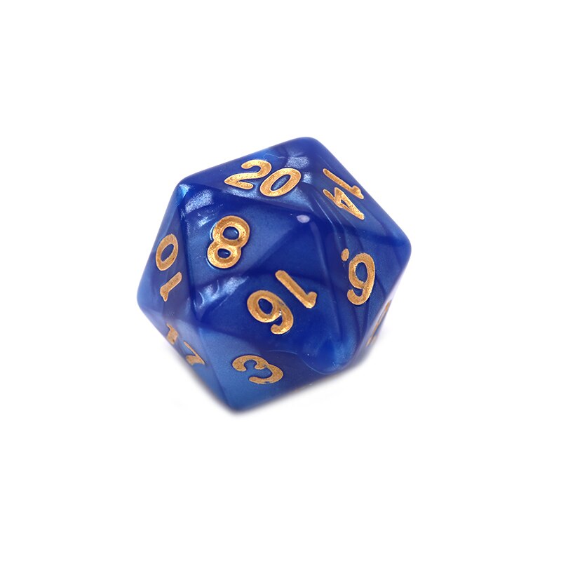 1PC Duurzaam Pearlized D20 Dobbelstenen Acryl 20 Zijdige Dobbelstenen voor Board Game: GL