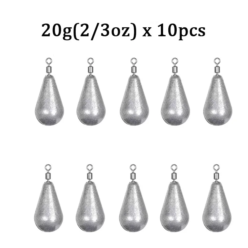 10 pçs/lote chumbadas de peso de pesca 3.5g 5g 7g 10g 14g 20g isca macia chumbada baixo equipamento de pesca acessórios: Azul