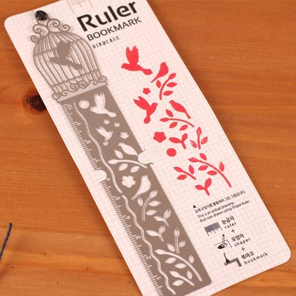 metal cutout stainless steel bookmark ruler beautiful metal ruler: B