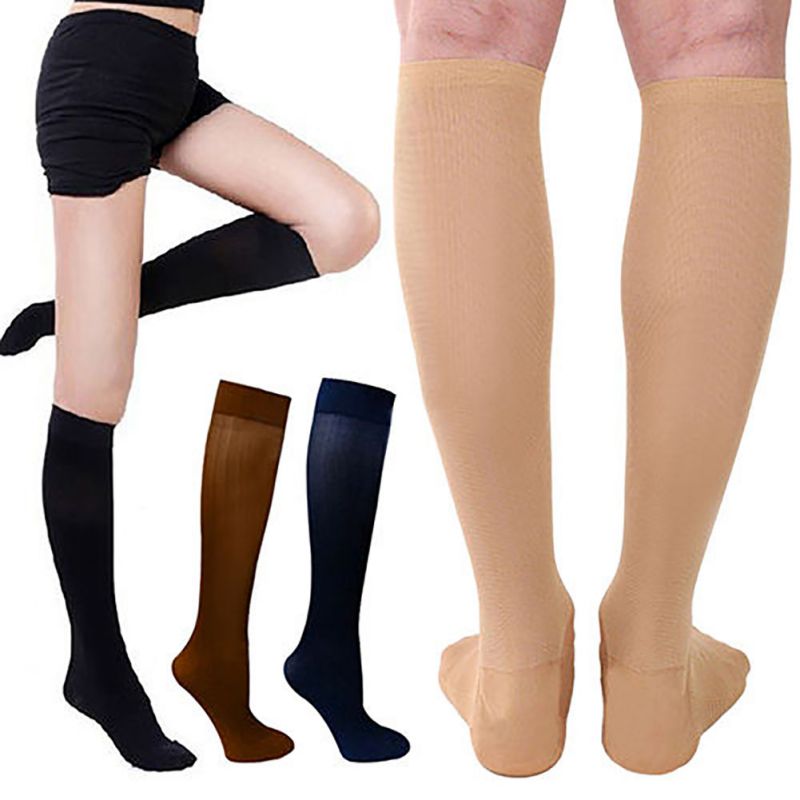 29-31CM Thigh-High Compression Outdoors Stockings Pressure Nylon Varicose Vein Stocking Travel Leg Relief Pain Support Stocks
