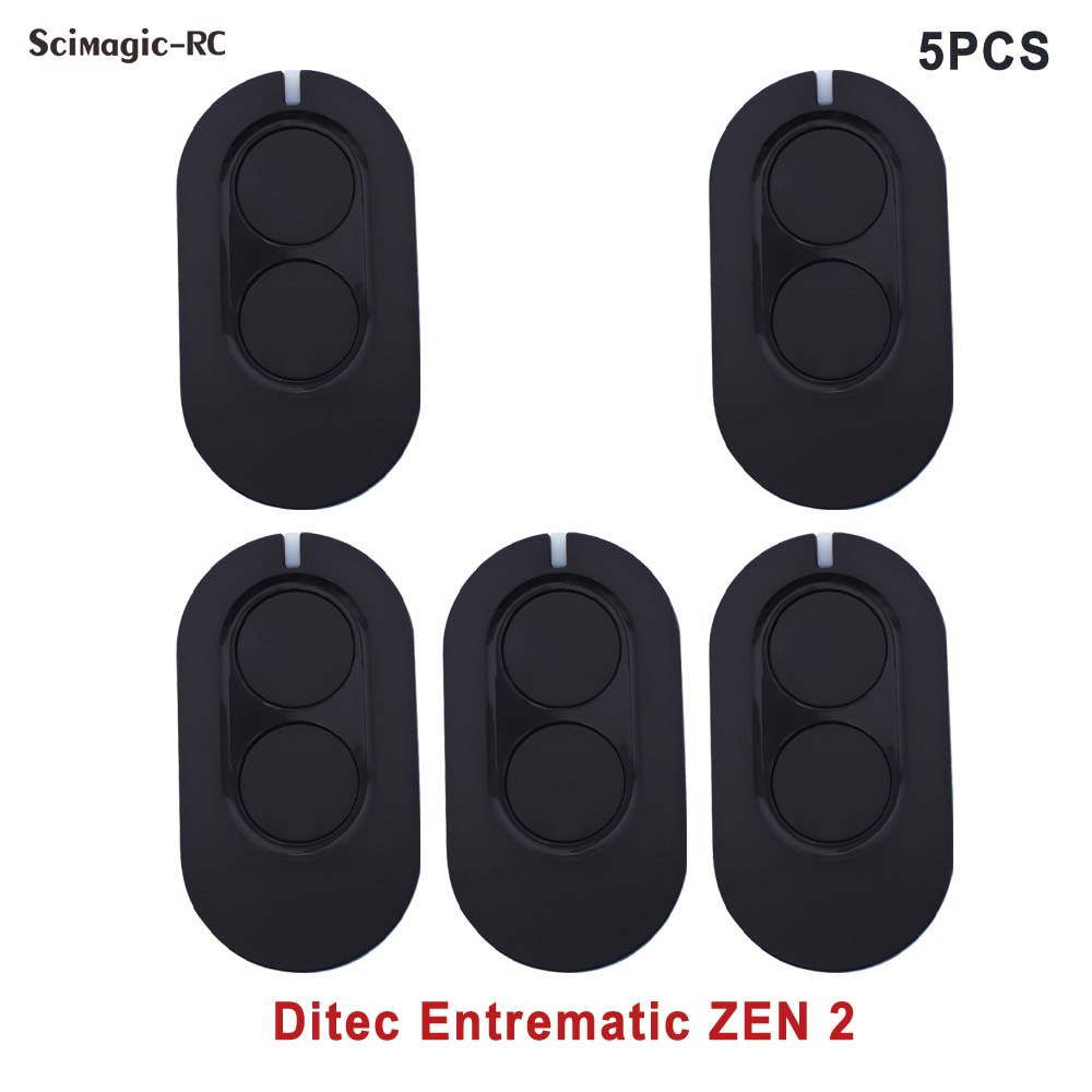 1/3/5/10pcs DITEC Entrematic ZEN2 ZEN4 BIXLS2 BIXLP2 GOL4 BIXLG4 Porte de garage Télécommande 433MHz Rolling Code: Grey