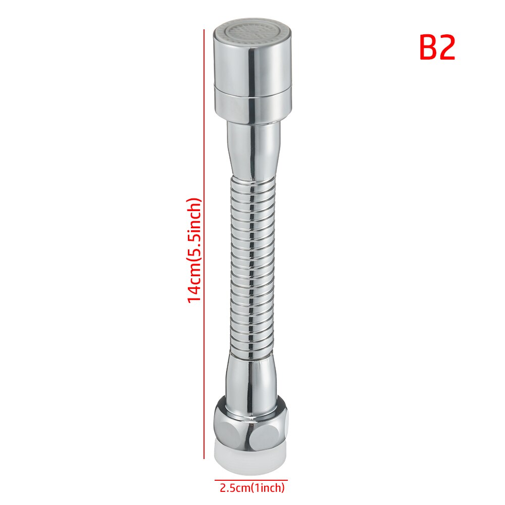360 ° Rotatie Keuken Uitbreiding Kraan Filter Koperen Mondstuk Tap Connector Adapter Water Saving Swivel Badkamer Accessoires: B2