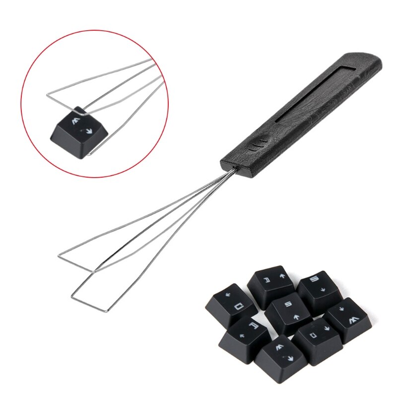 Steel Wire Keyboard Key Keycap Puller Plastic Handle Remover With Unloading Steel Cleaning Tool For Mechanical Keyboards