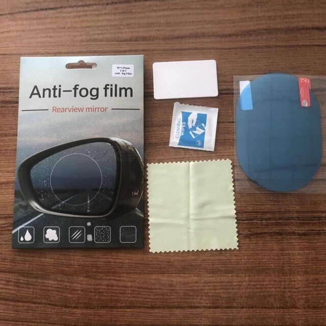 2 stk anti tåge film regntæt film bil bakreview spejl regn film rund oval folie klistermærke gennemsigtig film bil tilbehør